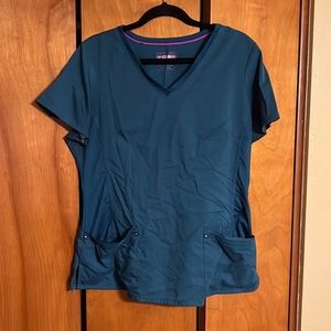 Healing hands purple label studded scrub top